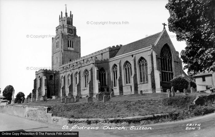 Photo of Sutton, St Andrew's Church c.1955