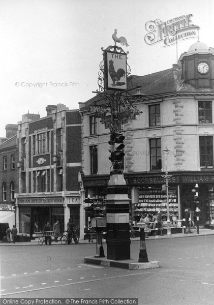 Photo of Sutton, The Cock Signpost c.1950