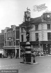 The Cock Signpost c.1950, Sutton