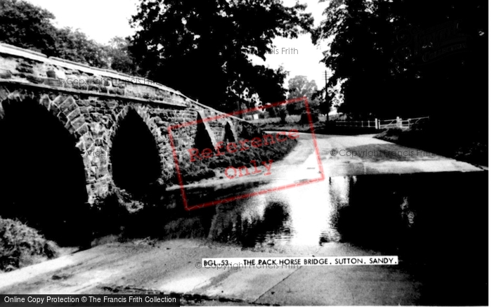 Photo of Sutton, The Packhorse Bridge c.1955