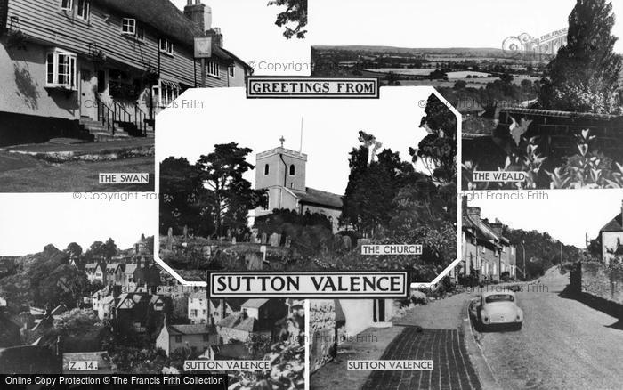 Photo of Sutton Valence, Composite c.1960