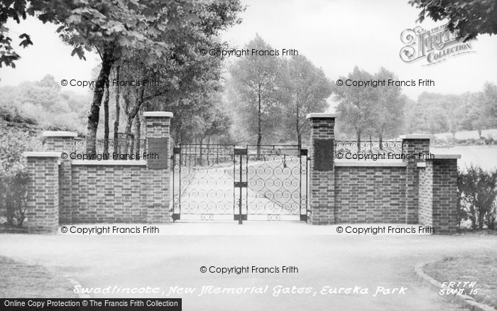 Photo of Swadlincote, New Memorial Gates, Eureka Park c.1955