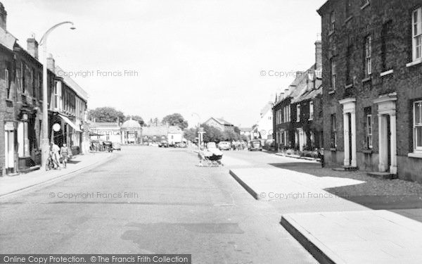 Photo of Swaffham, Approaching The Market Place c.1955