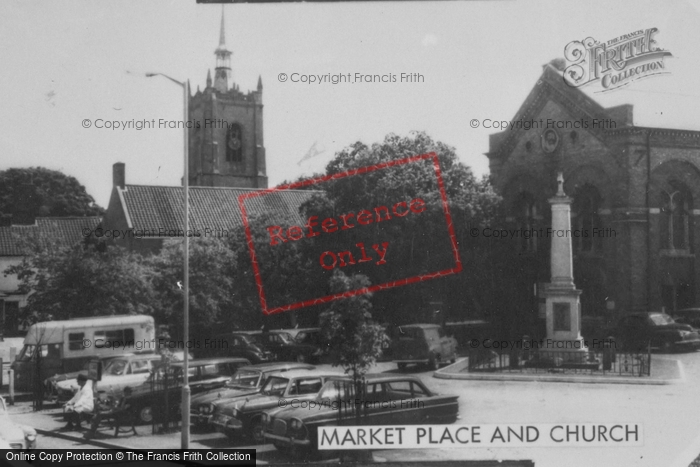 Photo of Swaffham, Market Place And Church c.1965