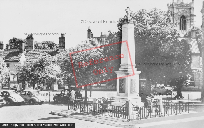 Photo of Swaffham, War Memorial c.1955