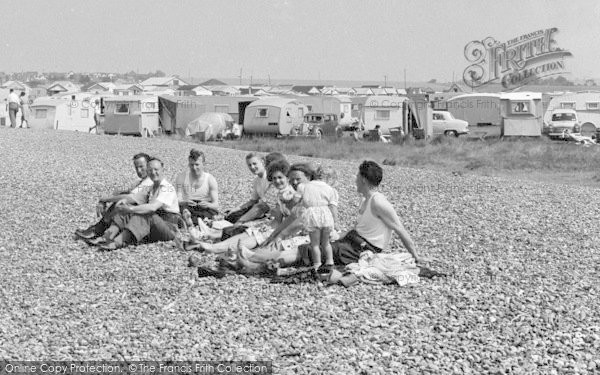Photo of Swalecliffe, Friends And Family On The Beach c.1950