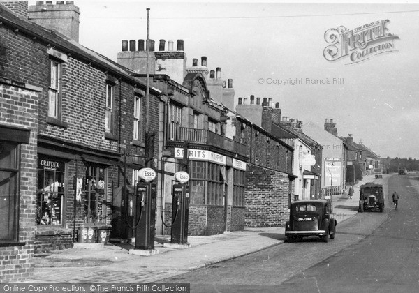 Photo of Swallownest, Petrol Pumps In Worksop Road c.1955