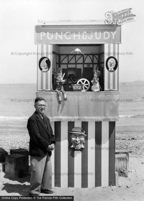 Photo of Swanage, Ernest Brisbane And His Punch And Judy Show c.1950