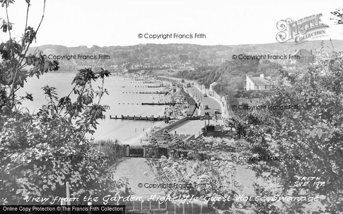 Photo of Swanage, Highcliffe Guest House, View From The Garden c.1955