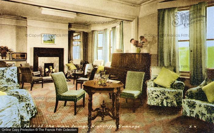Photo of Swanage, Highcliffe, Main Lounge c.1960