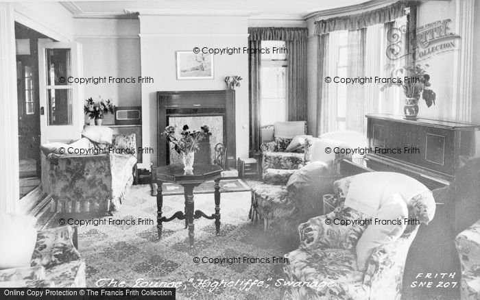 Photo of Swanage, Highcliffe, The Lounge c.1955