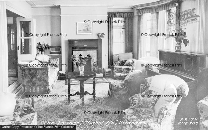 Photo of Swanage, Highcliffe, The Lounge c.1955