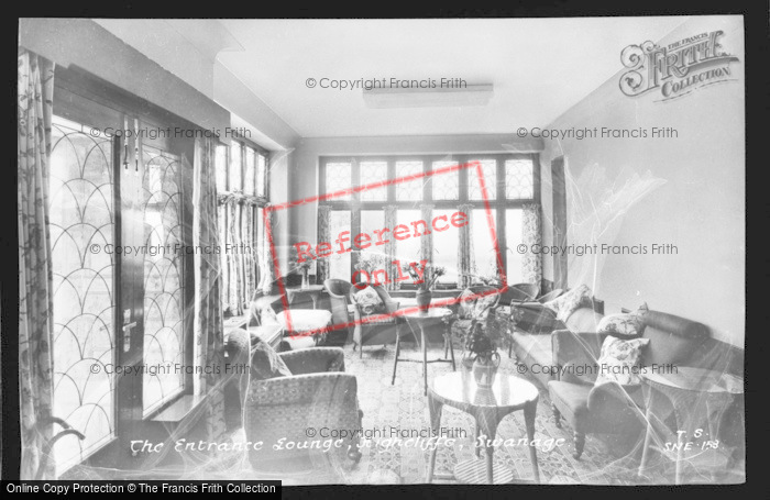 Photo of Swanage, Hihcliffe, The Entrance Lounge c.1950