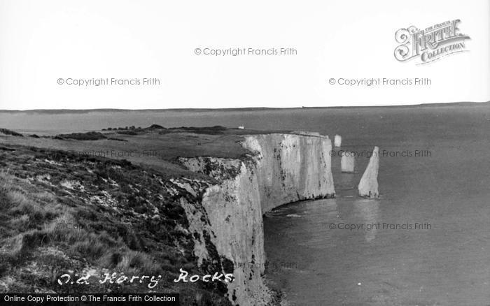Photo of Swanage, Old Harry Rocks c.1950