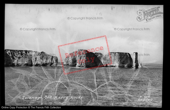 Photo of Swanage, Old Harry Rocks c.1950
