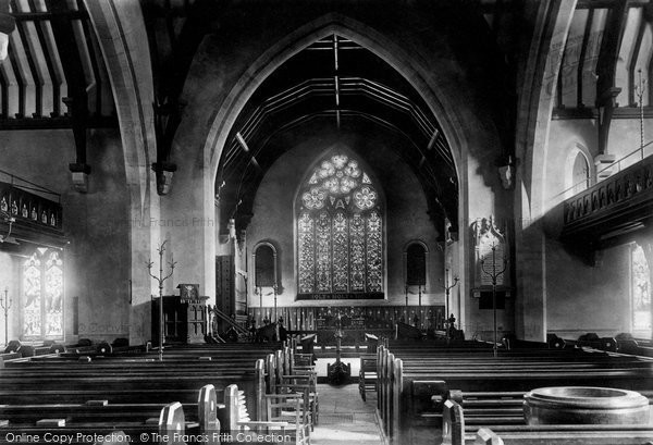 Photo of Swanage, Parish Church Interior 1897