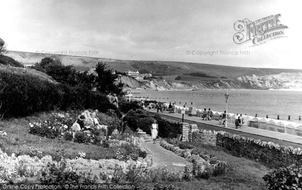 Photo of Swanage, Rock Gardens And Bay c.1950