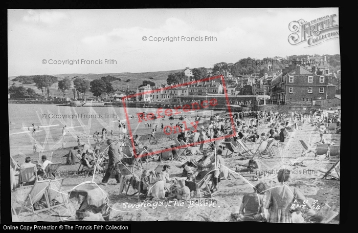 Photo of Swanage, The Beach c.1950