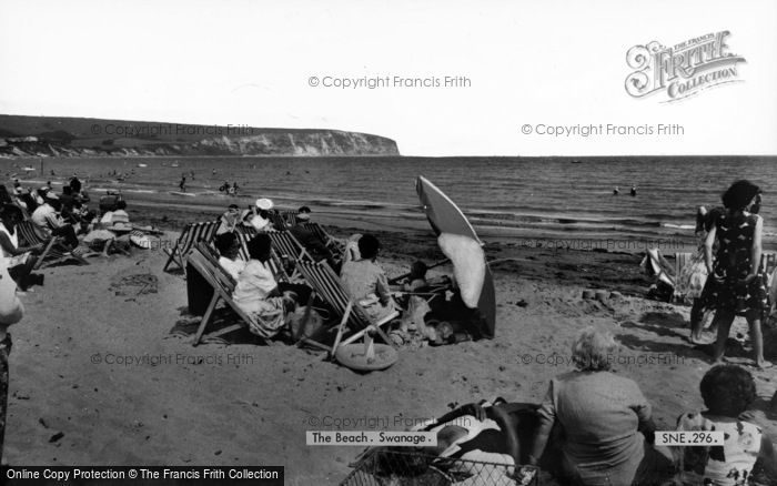 Photo of Swanage, The Beach c.1950