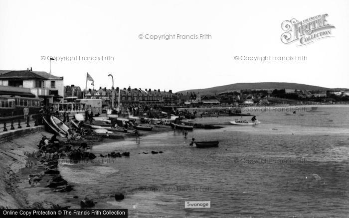 Photo of Swanage, The Beach c.1955