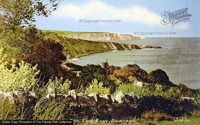 Photo of Swanage, The Two Bays c.1950