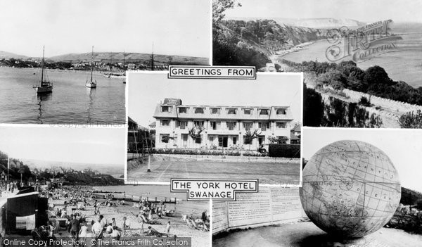 Photo of Swanage, The York Hotel Composite c.1960