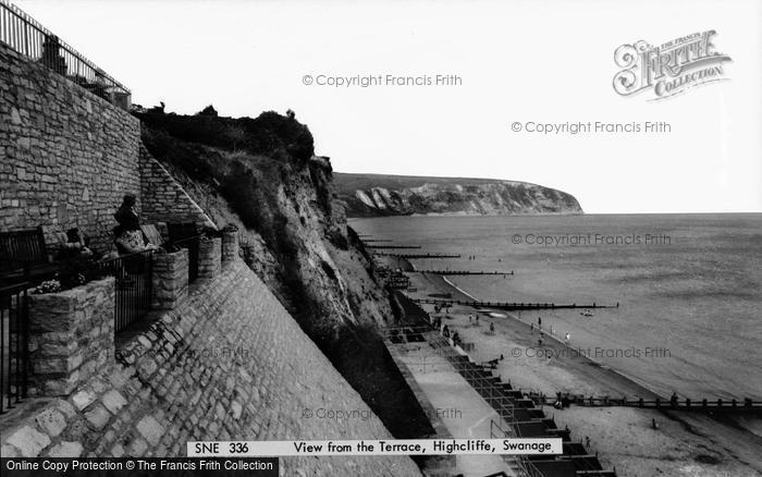 Photo of Swanage, View From The Terrace, Highcliffe c.1960