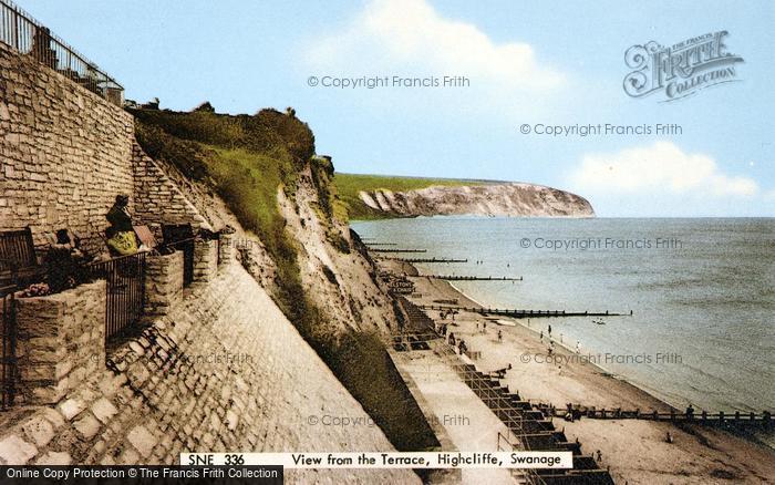 Photo of Swanage, View From The Terrace, Highcliffe c.1960