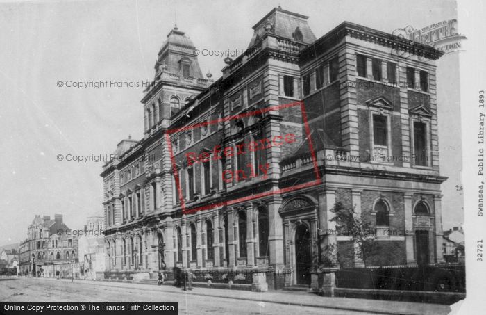 Photo of Swansea, Public Library, Alexandra Road 1893