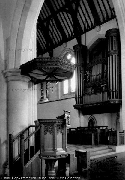 Photo of Swansea, Pulpit And Organ, St Mary's Church c.1965