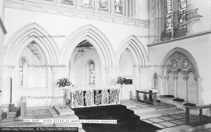 Photo of Swansea, St Mary's Church, High Altar c.1965