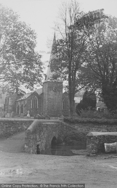 Photo of Swimbridge, Church And Footbridge c.1955