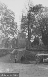 Church And Footbridge c.1955, Swimbridge