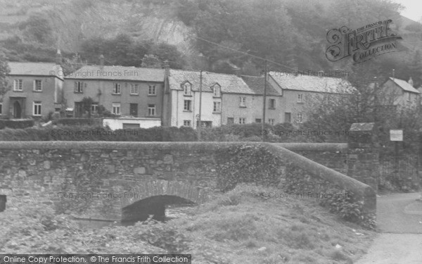 Photo of Swimbridge, Footbridge And Hill c.1955