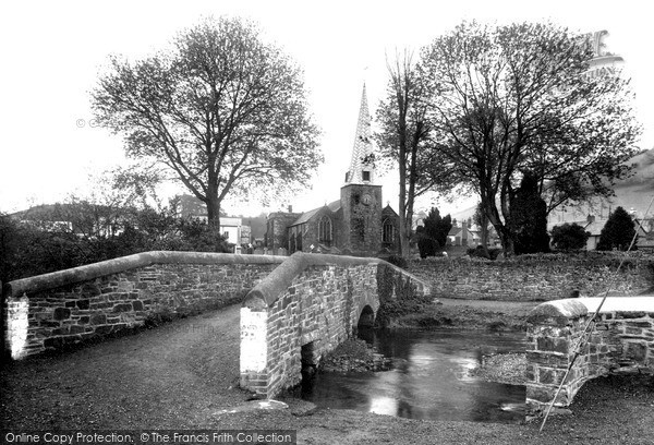 Photo of Swimbridge, St James Church and Bridge c1950