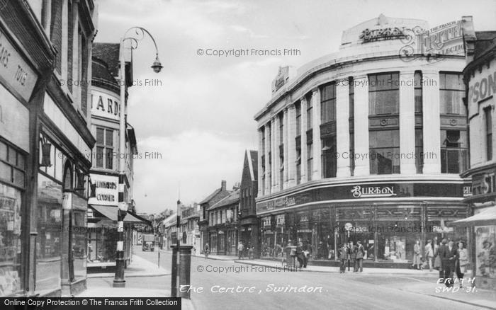 Photo of Swindon, The Centre c.1955