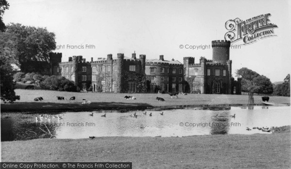 Photo of Swinton Park, The Castle And Lake c.1955