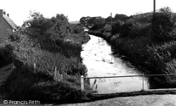 The Stream And Bridge c.1955, Sydling St Nicholas
