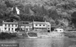 The Garth Cottage Hotel And River c.1965, Symonds Yat