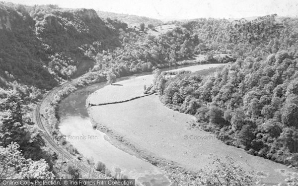 Photo of Symonds Yat, The River Wye, Railway And Coldwell Rocks c.1880