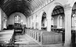 Talland, St Tallan Church, Interior 1901, Talland Bay