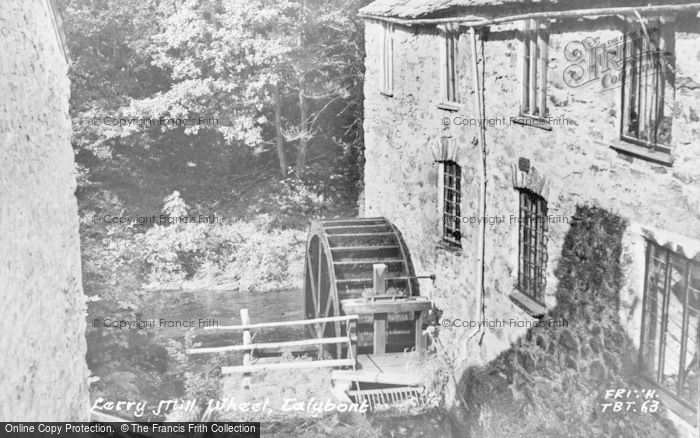 Photo of Talybont, Lerry Mill Wheel c.1960
