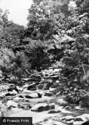 Talybont, Waterfalls c.1950, Tal-Y-Bont