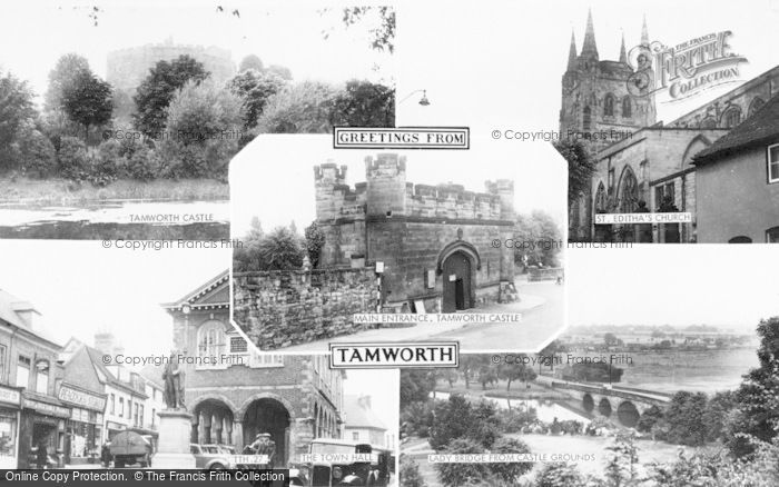 Photo of Tamworth, Composite c.1955