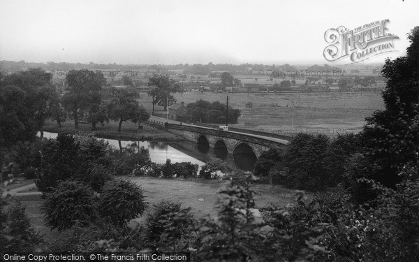 Photo of Tamworth, Lady Bridge From Castle Grounds c.1955