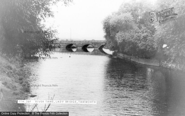 Photo of Tamworth, River Tame, Lady Bridge c.1955