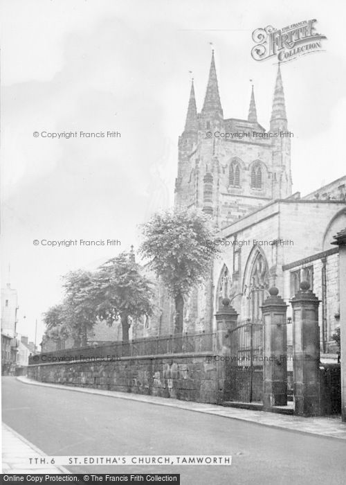 Photo of Tamworth, St Editha's Church c.1950