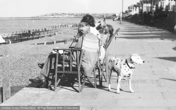Photo of Tankerton, People And A Dalmation, The Promenade c.1955