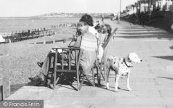 People And A Dalmation, The Promenade c.1955, Tankerton