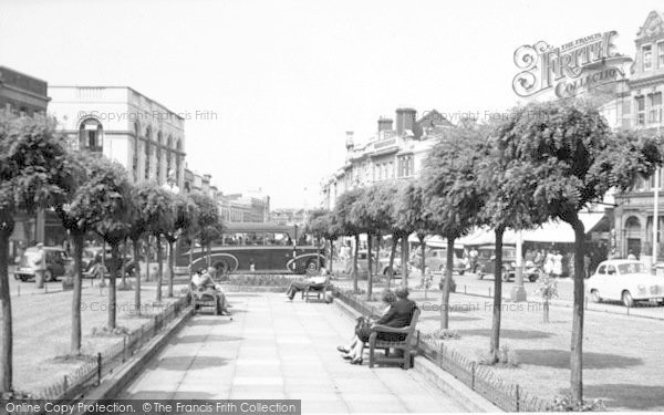 Photo of Taunton, High Street From Market Hall c.1960